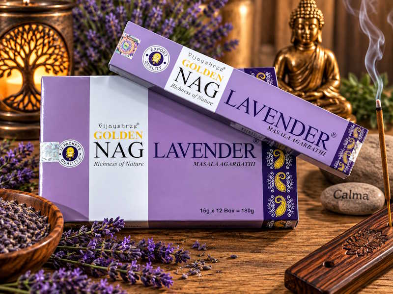 Incienso Golden Nag Lavanda Vijaysheree